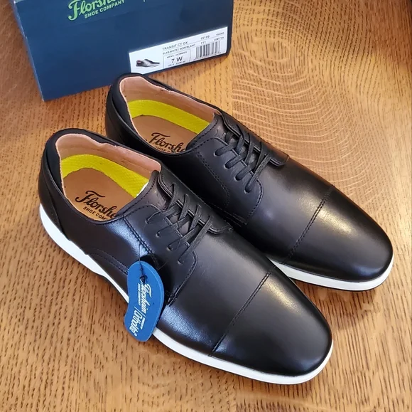 Florsheim Transit Cap Toe Oxford - black & white Florsheim Transit Cap Toe Oxford Men main image 3